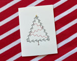Load image into Gallery viewer, Embroidered Christmas Tree Greeting Card
